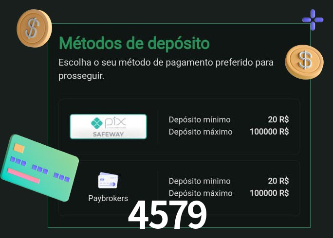 O cassino 4579 oferece uma grande variedade de métodos de pagamento